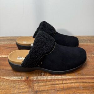 Cozy Black Women's Slip-on Cozy Clogs, Womens 7.5